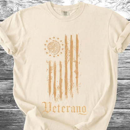 Mexican American Flag Artistic, Veterano 4th TShirt