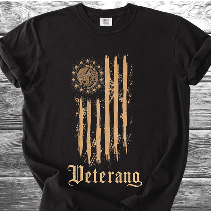 Mexican American Flag Artistic, Veterano 4th TShirt