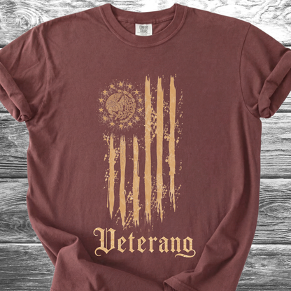 Mexican American Flag Artistic, Veterano 4th TShirt