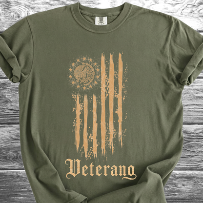 Mexican American Flag Artistic, Veterano 4th TShirt