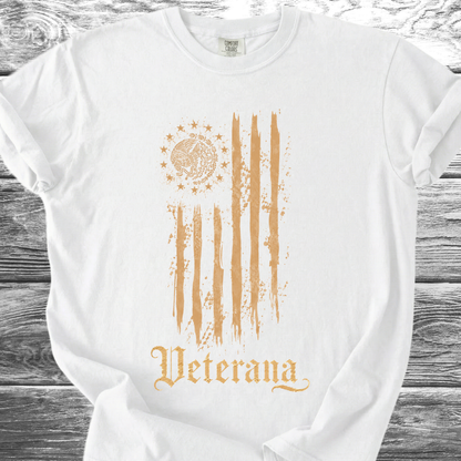 Mexican American Flag Artistic, Veterana 4th TShirt