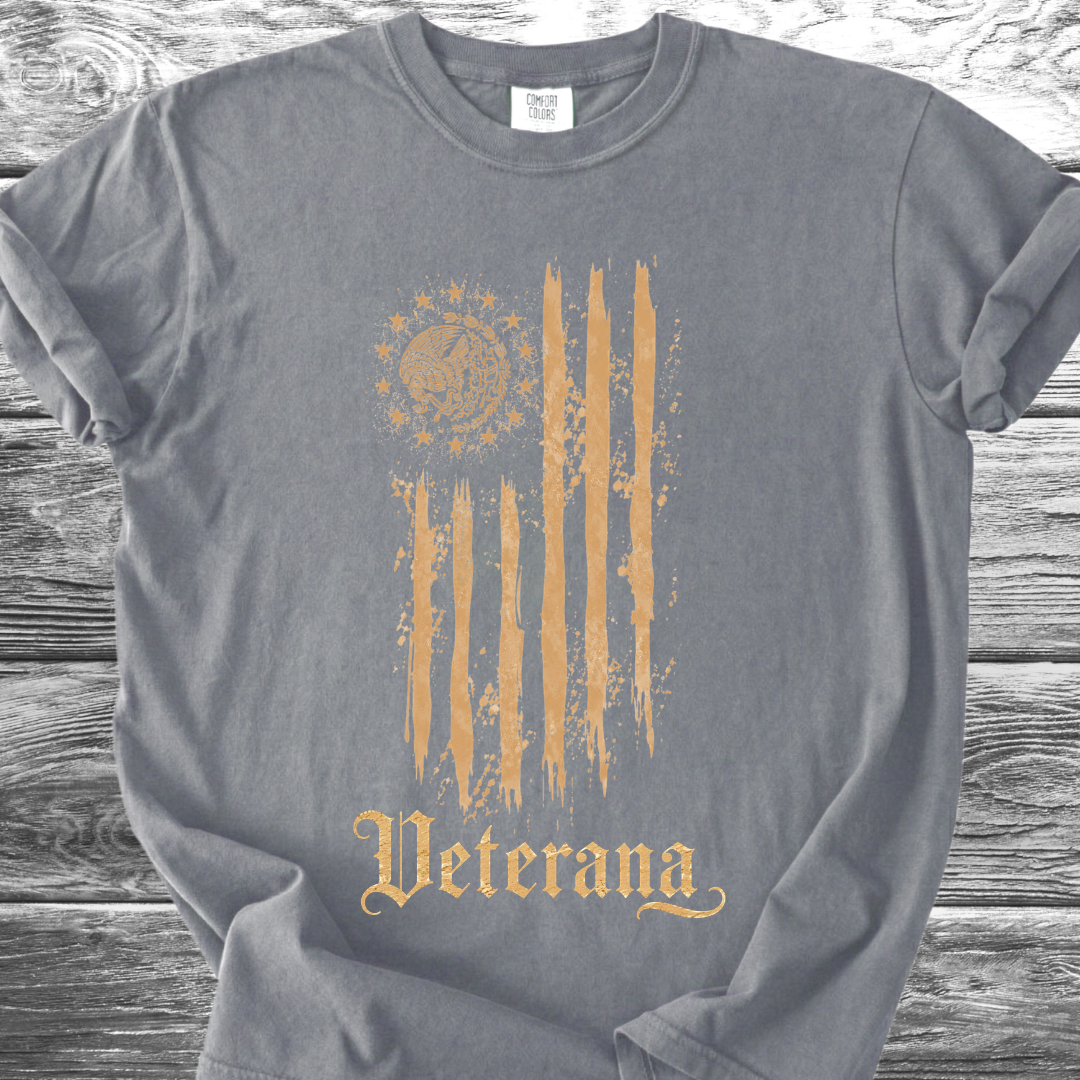 Mexican American Flag Artistic, Veterana 4th TShirt