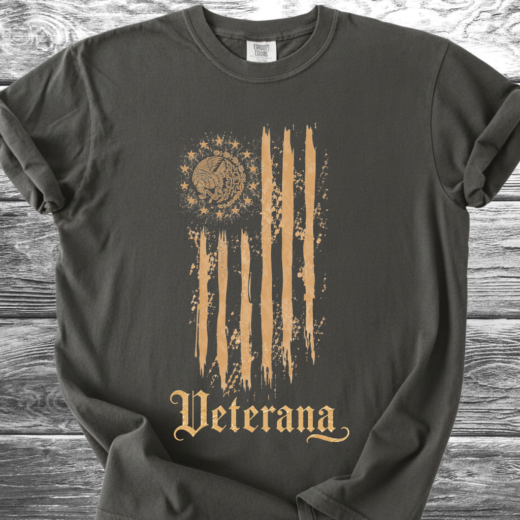 Mexican American Flag Artistic, Veterana 4th TShirt