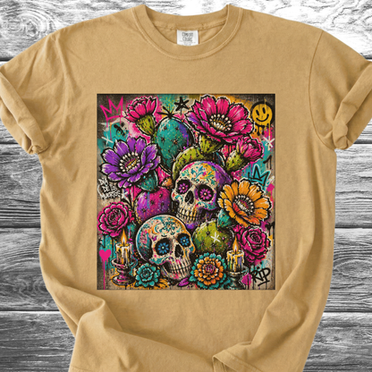 Cactus Skulls Graffiti TShirt