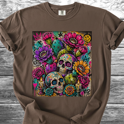 Cactus Skulls Graffiti TShirt