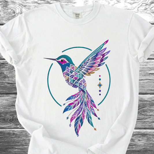 Jungle Hummingbird Rainbow TShirt
