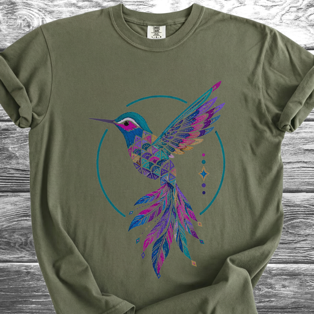 Jungle Hummingbird Rainbow TShirt