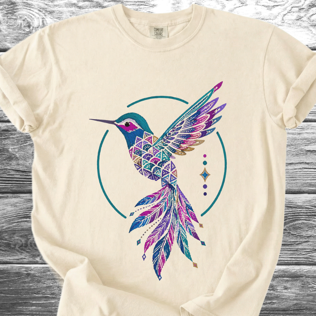 Jungle Hummingbird Rainbow TShirt