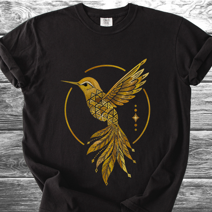 Jungle Hummingbird Gold TShirt