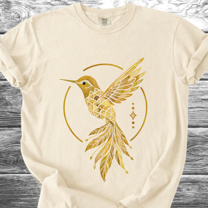 Jungle Hummingbird Gold TShirt