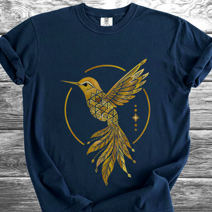 Jungle Hummingbird Gold TShirt