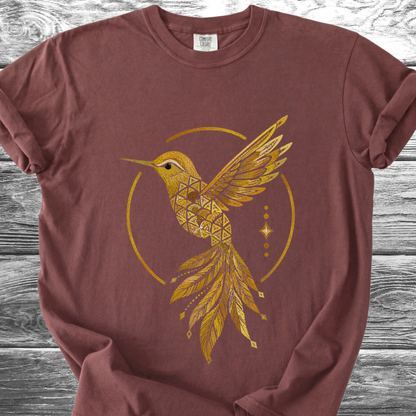 Jungle Hummingbird Gold TShirt
