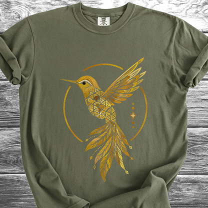 Jungle Hummingbird Gold TShirt