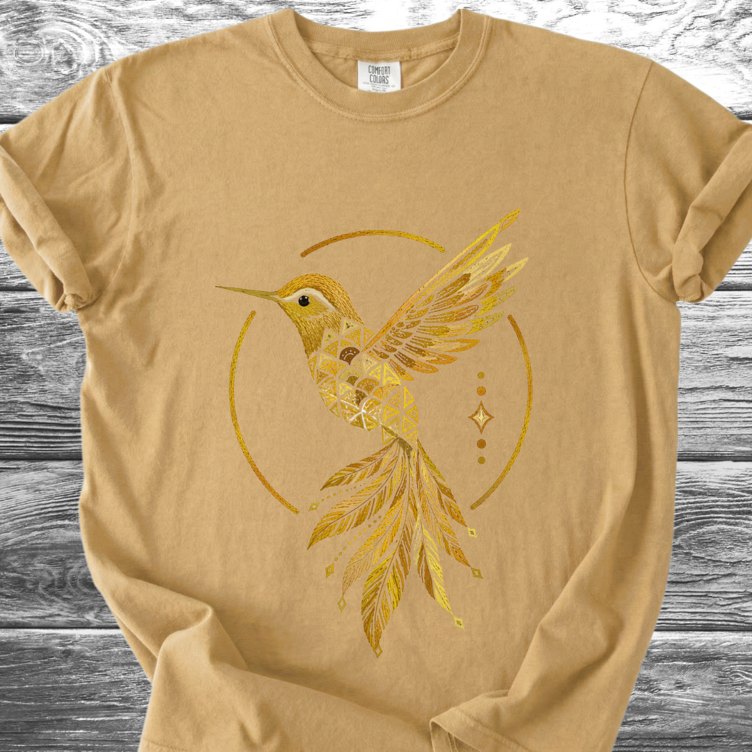 Jungle Hummingbird Gold TShirt