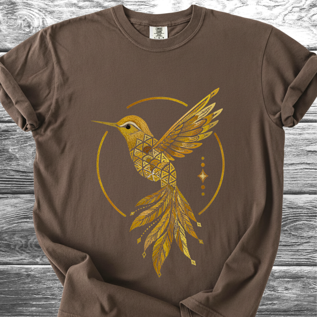 Jungle Hummingbird Gold TShirt
