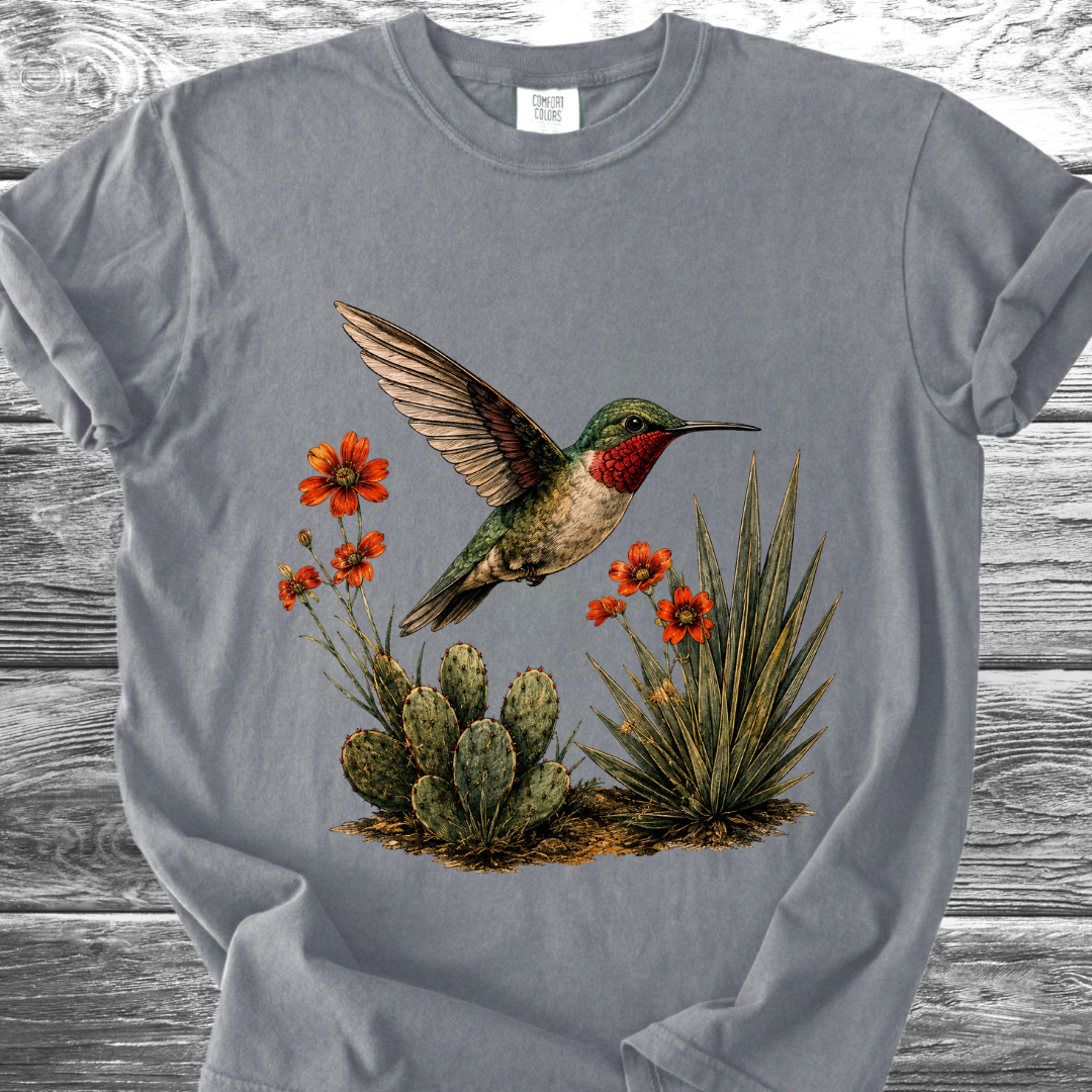 Cactus & Hummingbird TShirt