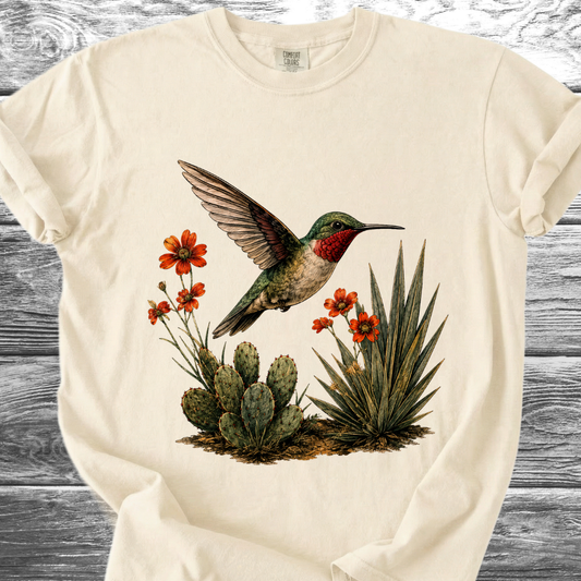 Cactus & Hummingbird TShirt