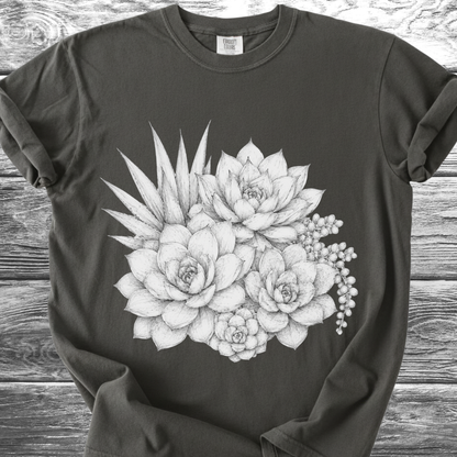 Succulents Fine Pencil TShirt