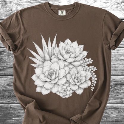 Succulents Fine Pencil TShirt