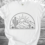 Desert Sunrise Line Art TShirt