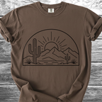 Desert Sunrise Line Art TShirt