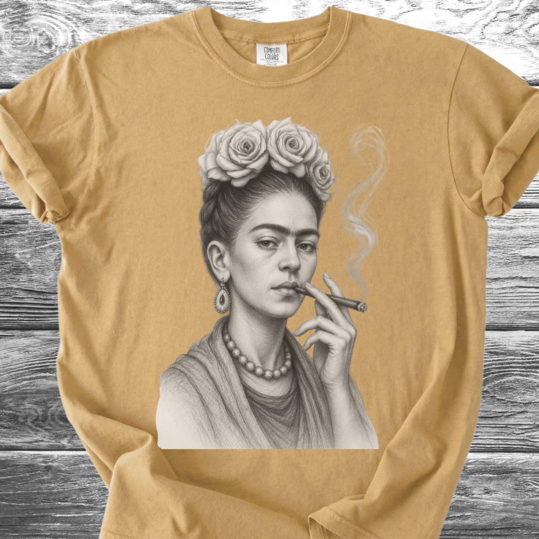 Artist & Her Cigar Fine Pencil TShirt