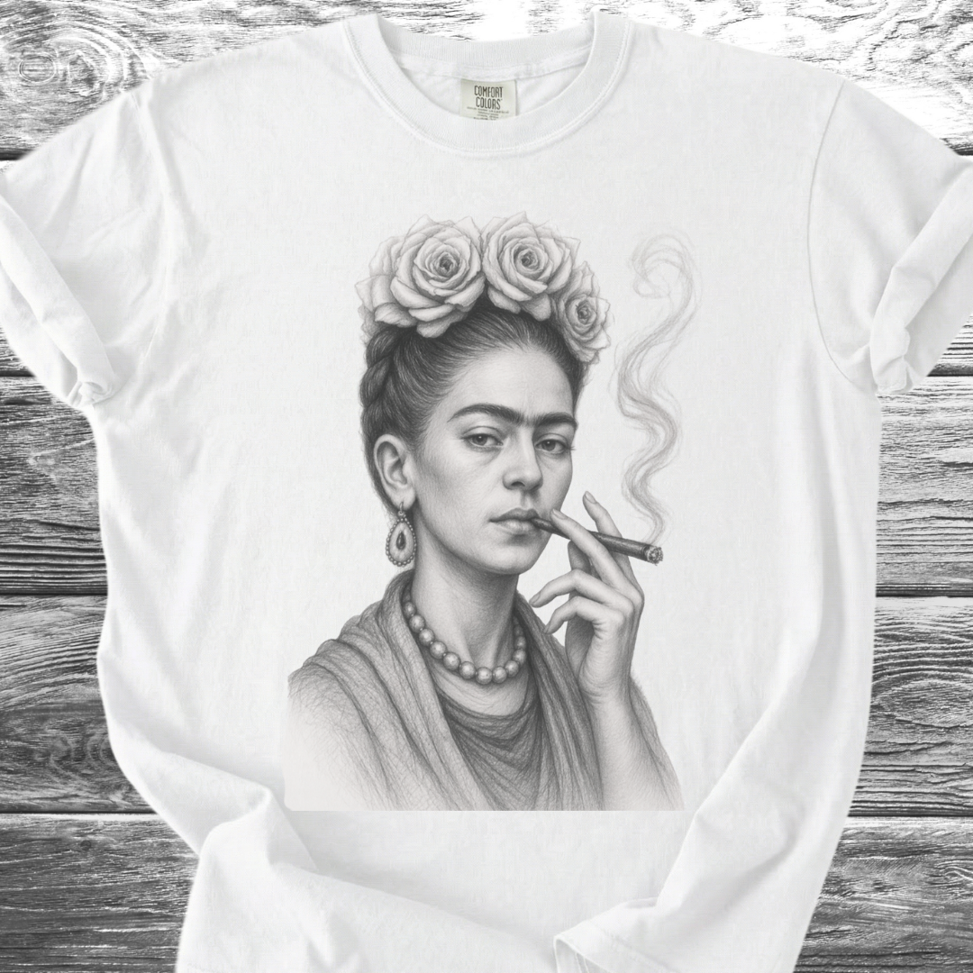 Artist & Her Cigar Fine Pencil TShirt