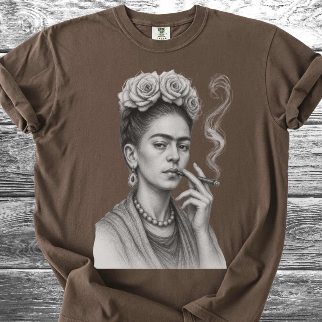 Artist & Her Cigar Fine Pencil TShirt