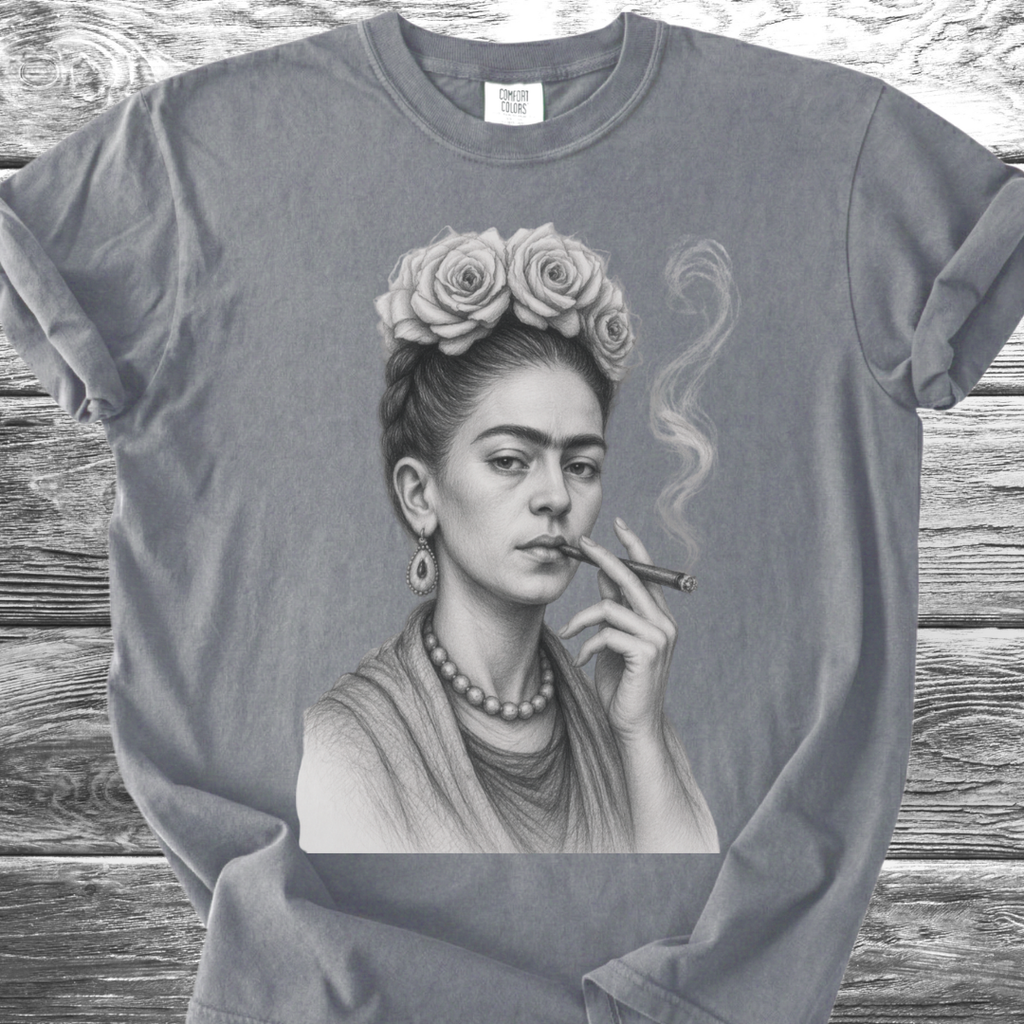 Artist & Her Cigar Fine Pencil TShirt