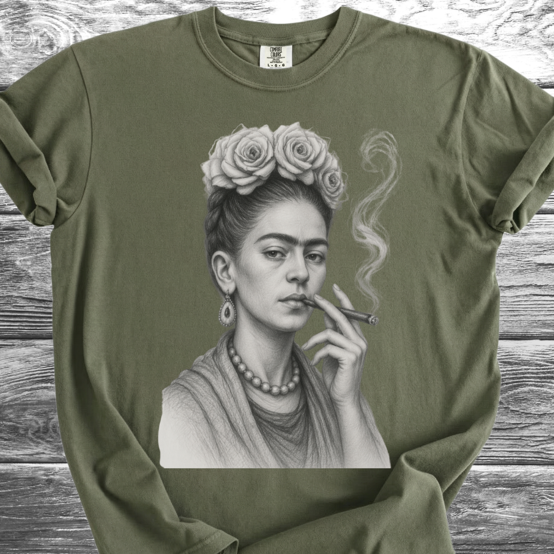 Artist & Her Cigar Fine Pencil TShirt