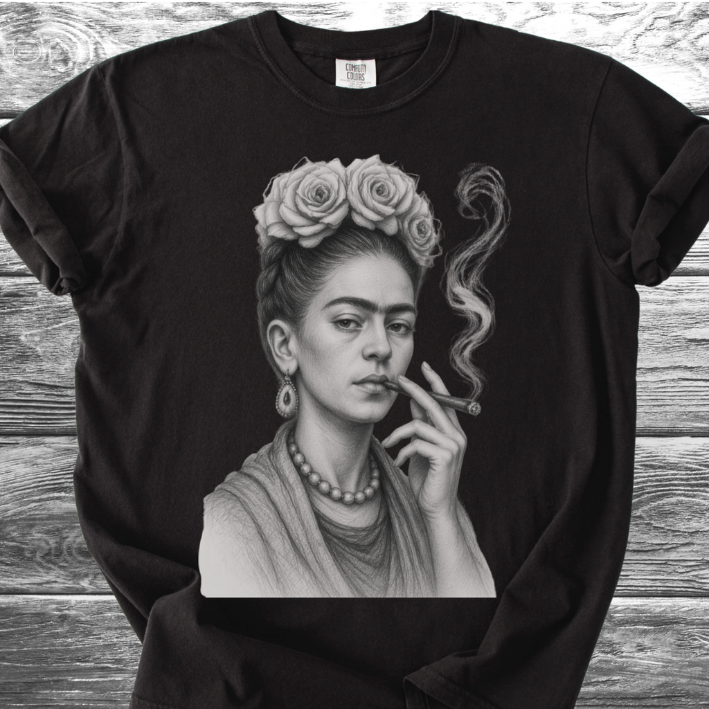Artist & Her Cigar Fine Pencil TShirt