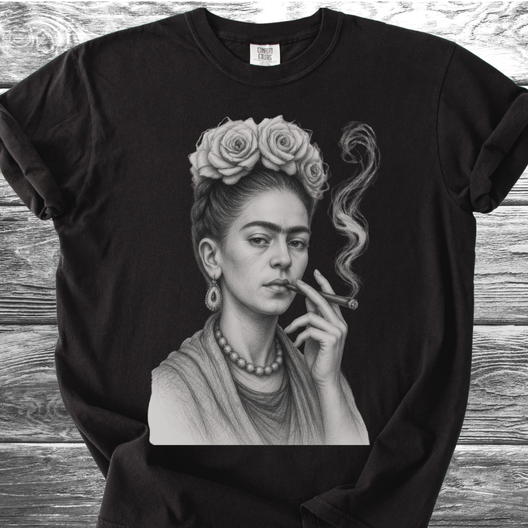 Artist & Her Cigar Fine Pencil TShirt