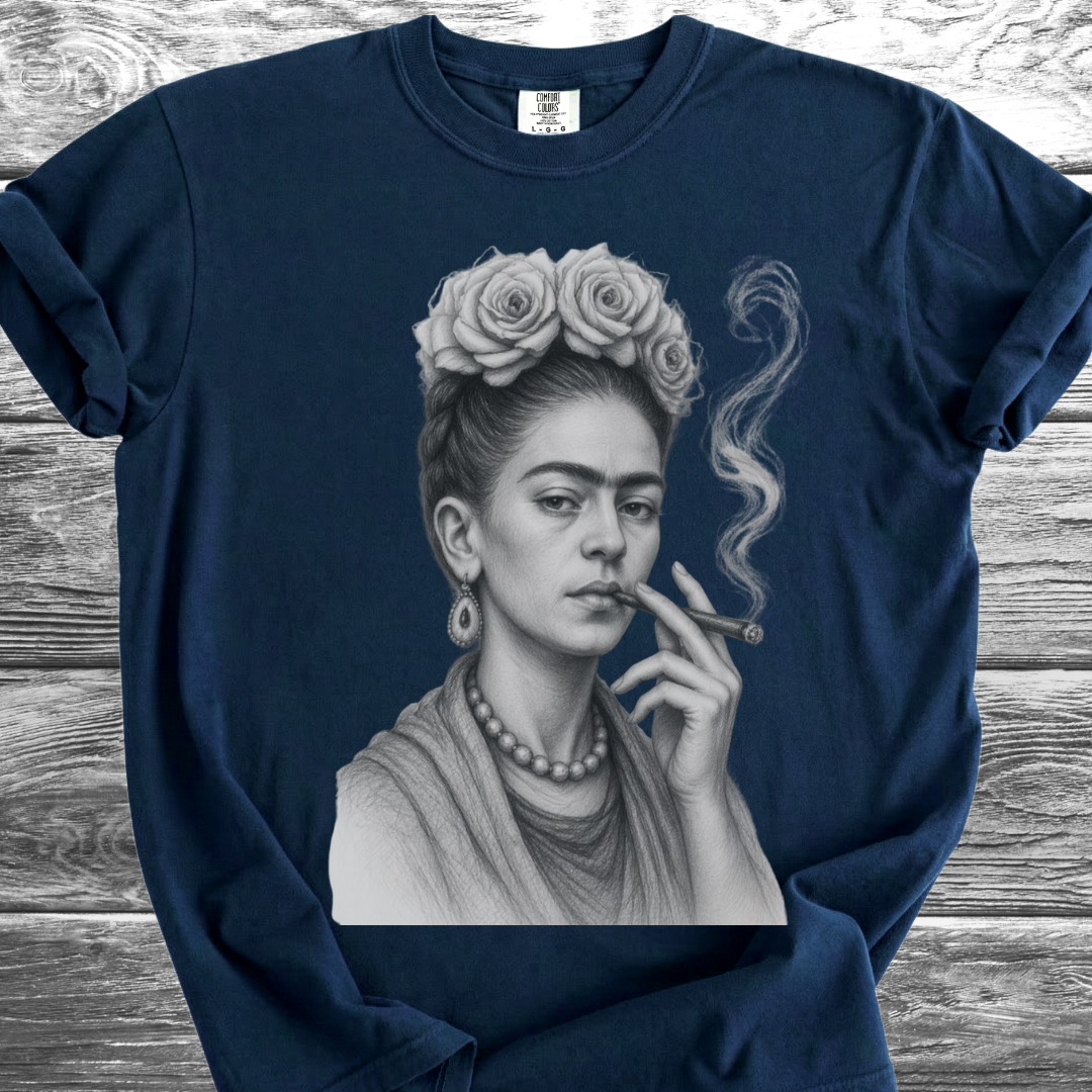 Artist & Her Cigar Fine Pencil TShirt