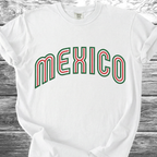 Mexico PRINTED "Embroidery Style" Red & Green TShirt
