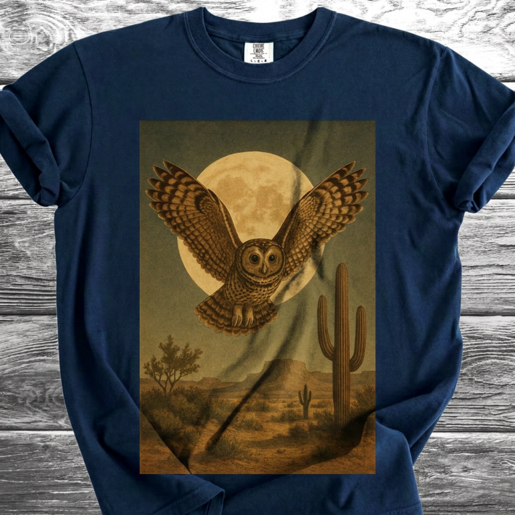 Desert Owl & Full Moon TShirt