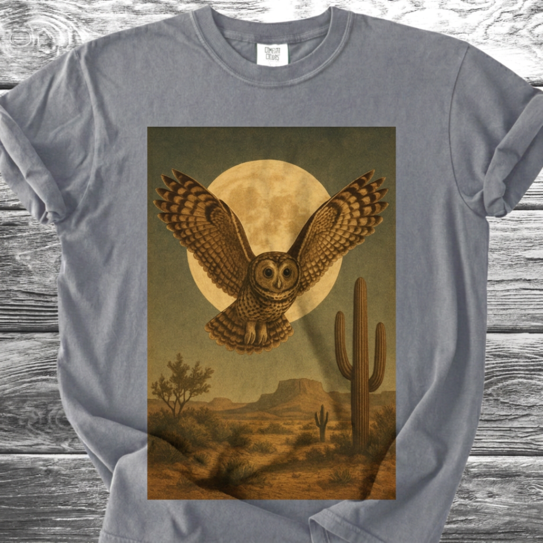 Desert Owl & Full Moon TShirt