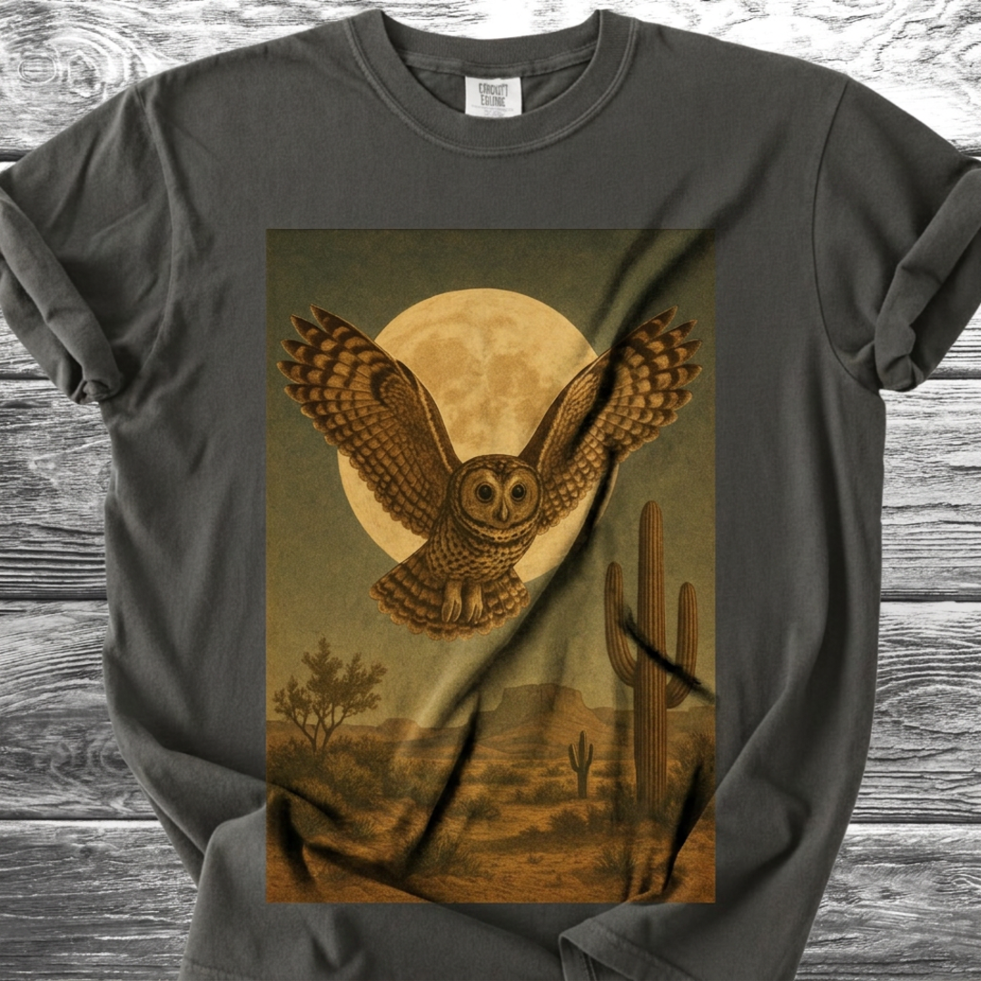 Desert Owl & Full Moon TShirt