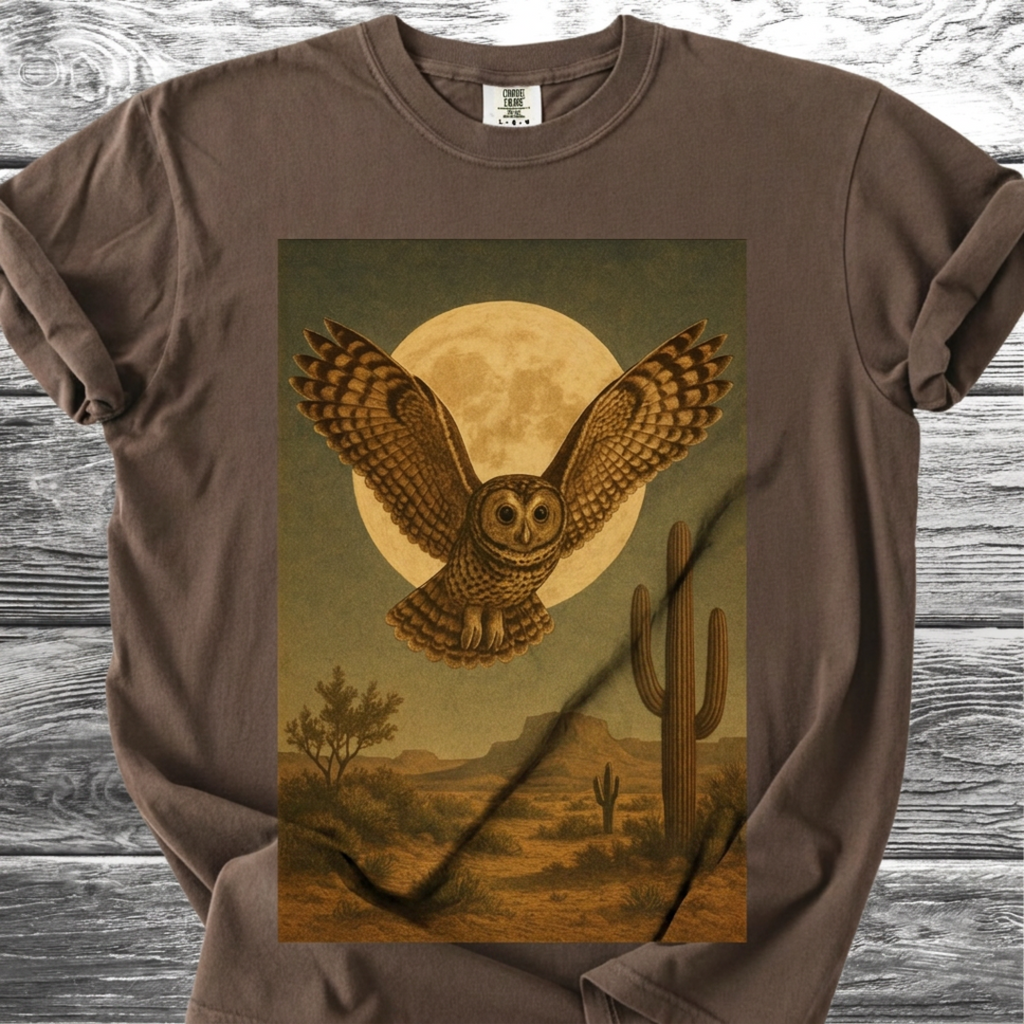 Desert Owl & Full Moon TShirt