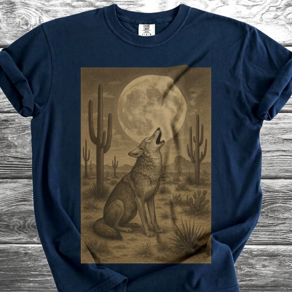 Desert Coyote & Full Moon TShirt