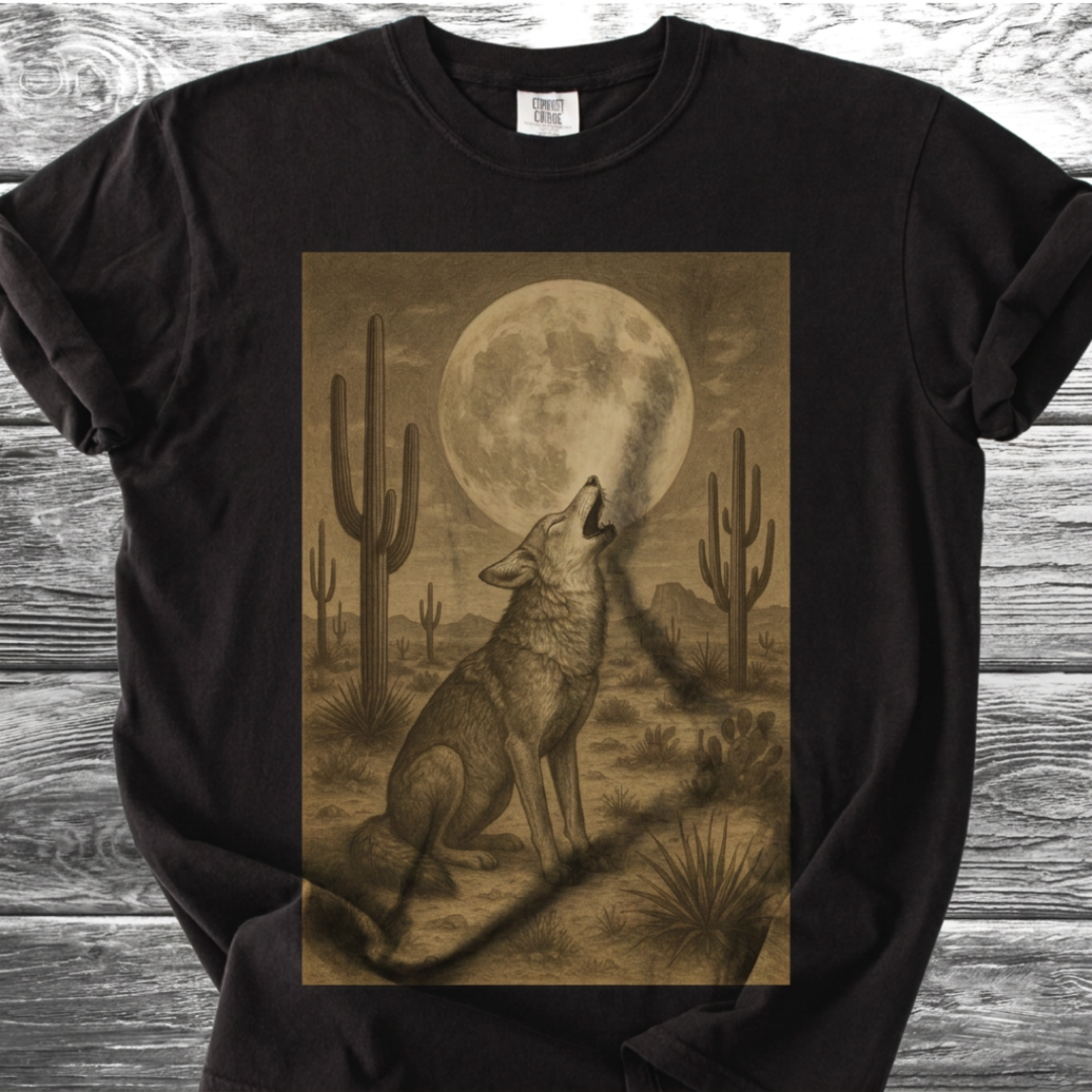 Desert Coyote & Full Moon TShirt