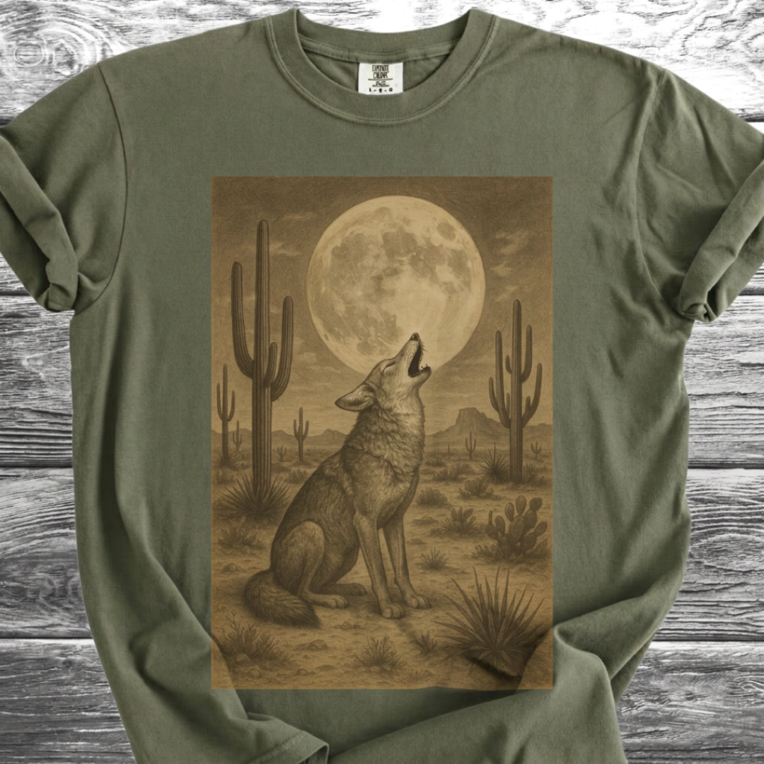 Desert Coyote & Full Moon TShirt