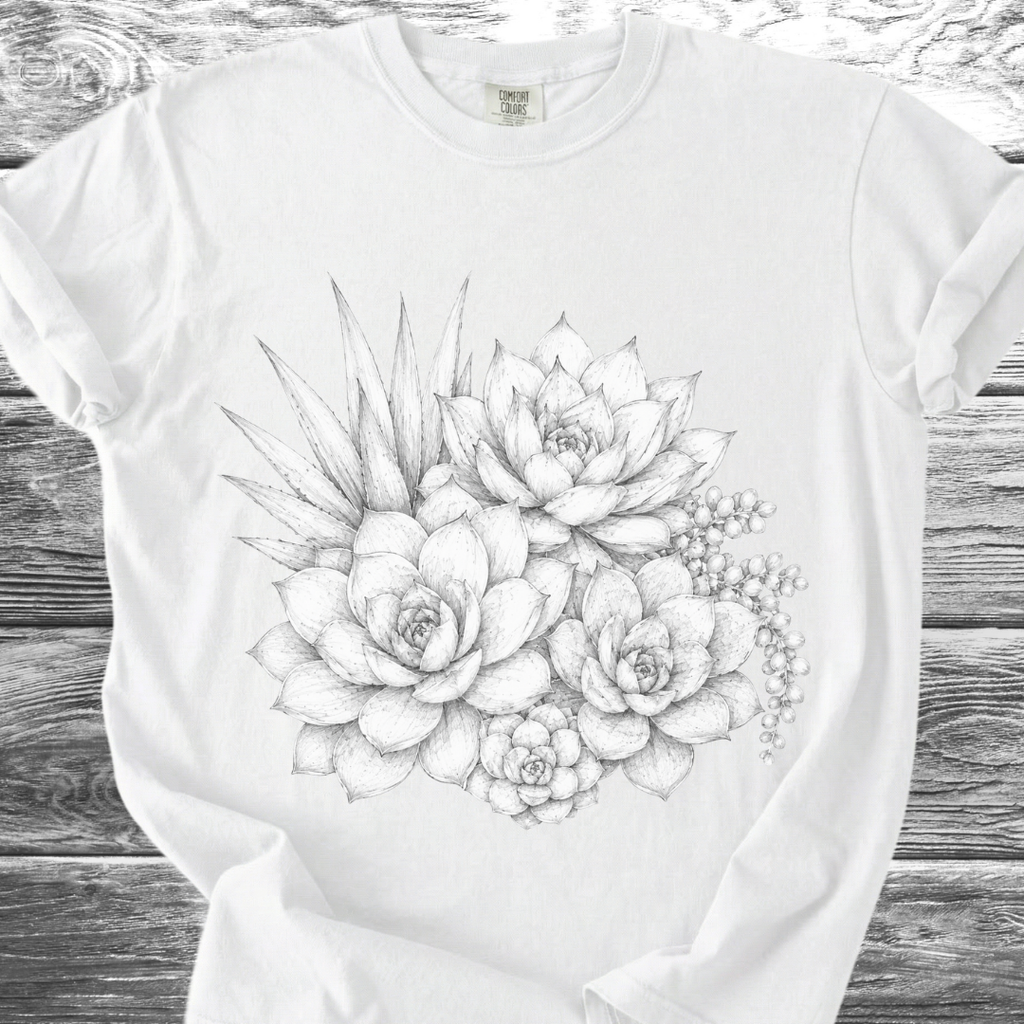 Fine Pencil Succulents TShirt