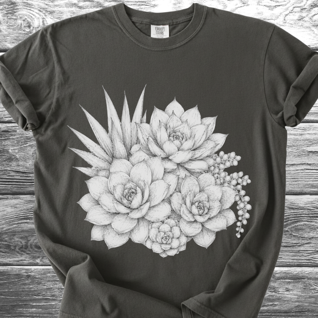 Fine Pencil Succulents TShirt