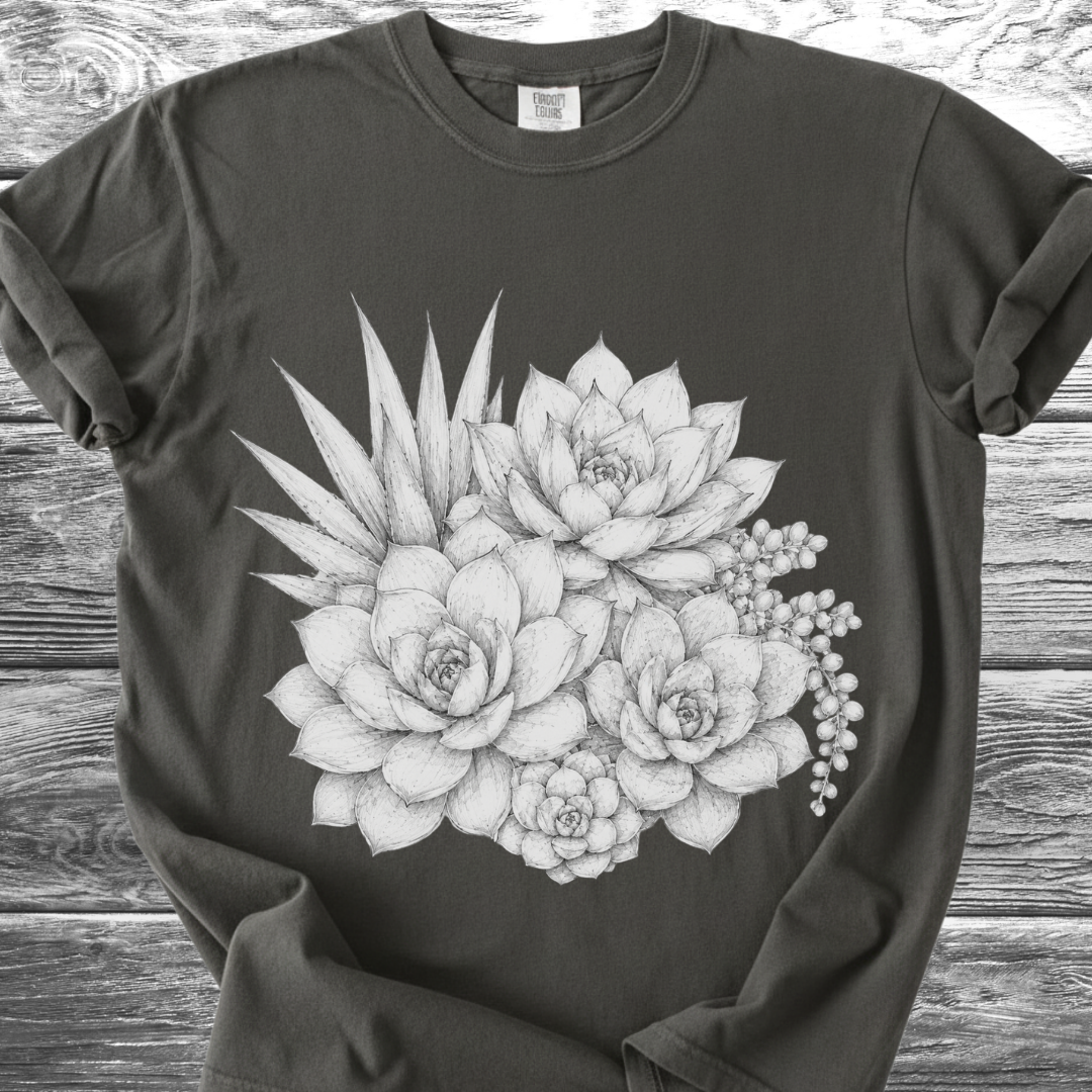 Fine Pencil Succulents TShirt