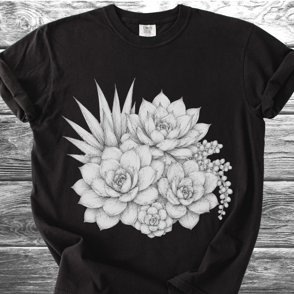 Fine Pencil Succulents TShirt