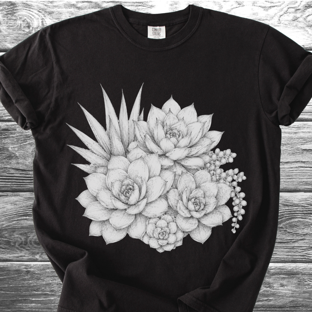 Fine Pencil Succulents TShirt