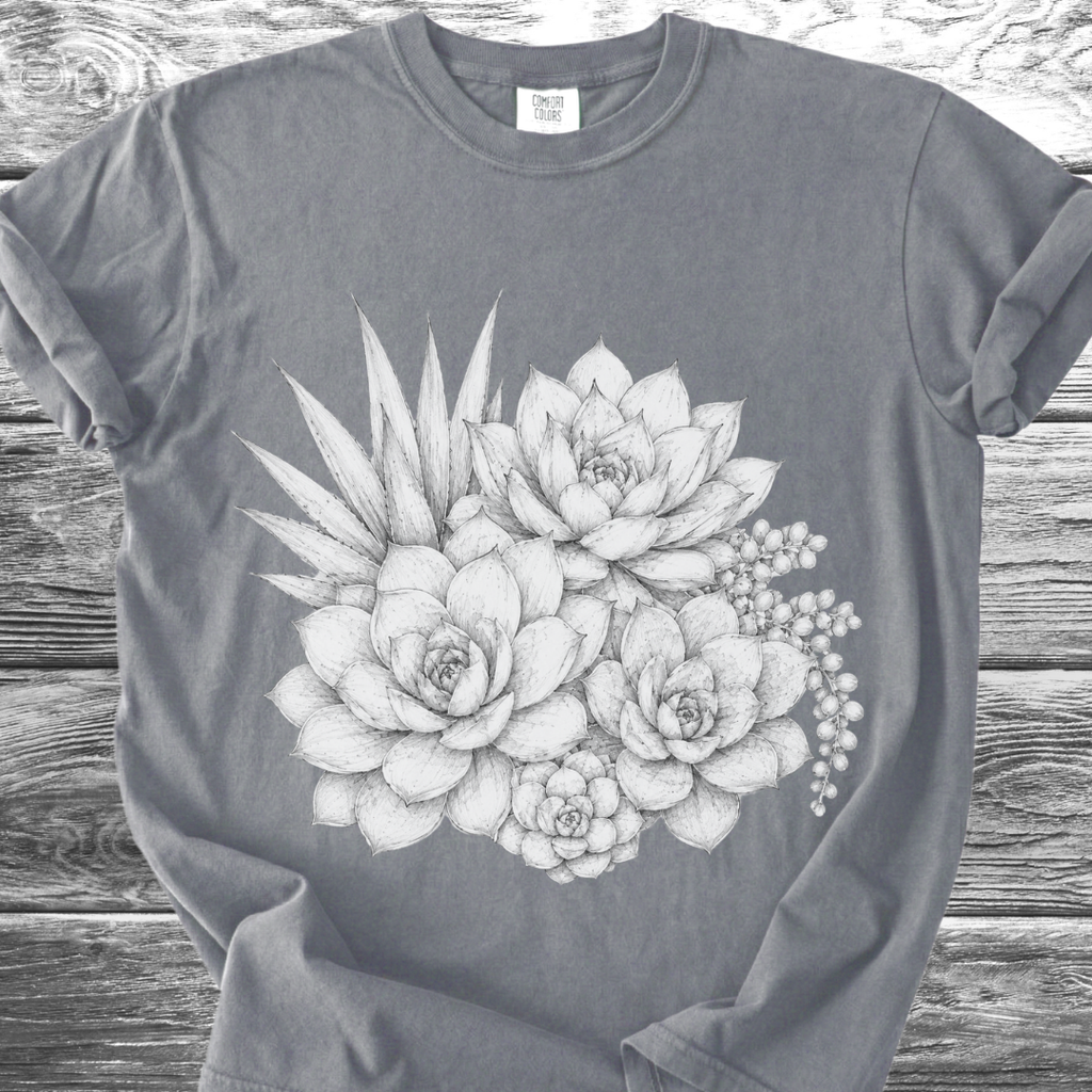 Fine Pencil Succulents TShirt