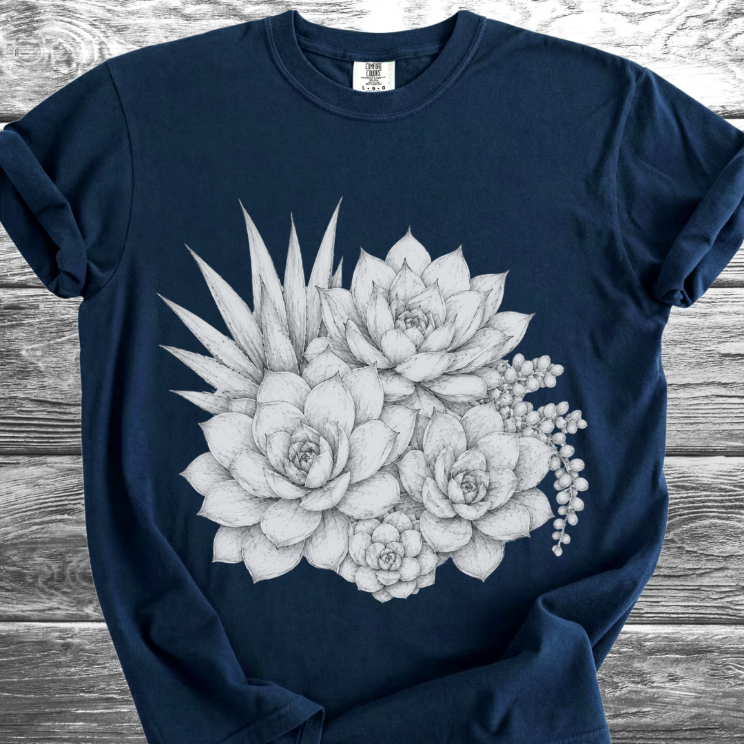 Fine Pencil Succulents TShirt