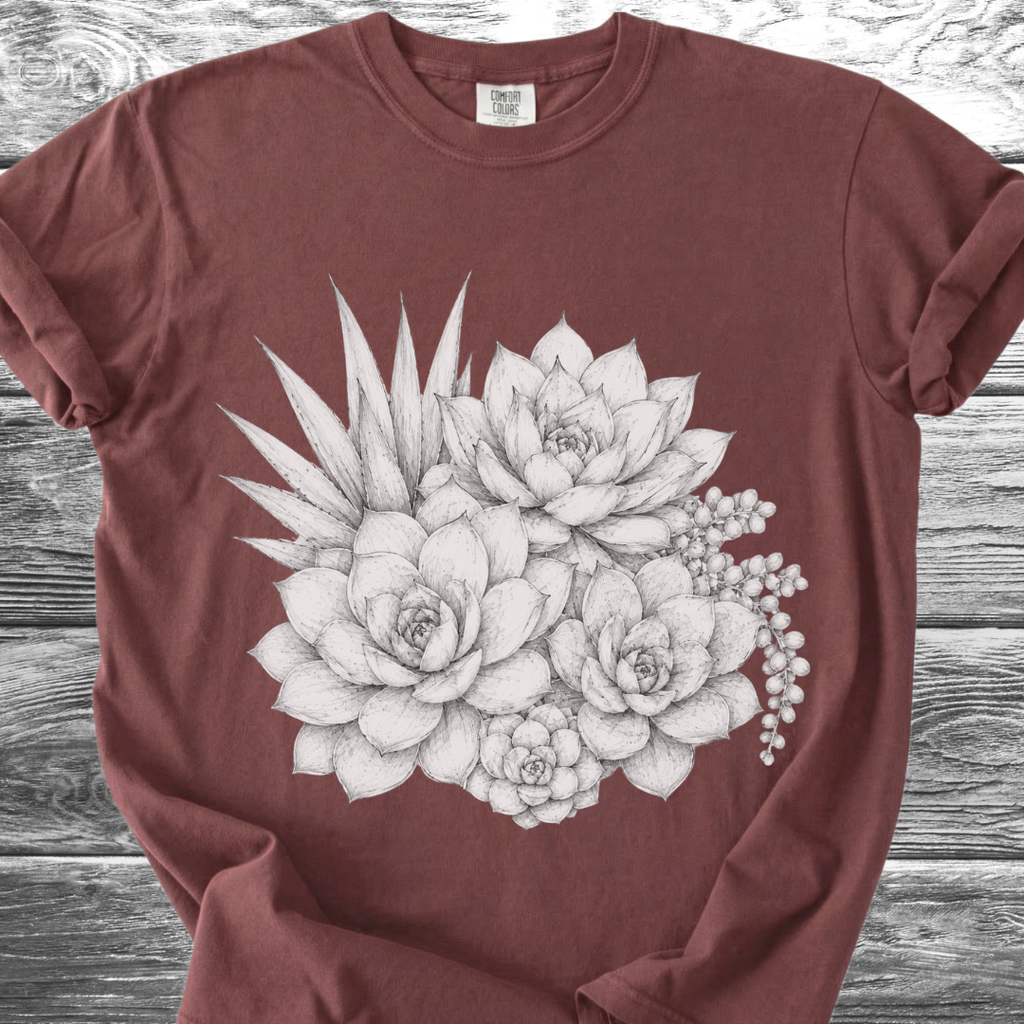 Fine Pencil Succulents TShirt