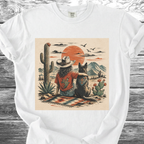 Desert Girl & Her Dog Portrait TShirt